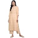 Libas Womens Printed Cotton Blend Straight Kurta