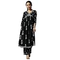 Libas Womens Printed Cotton A-Line Kurta With