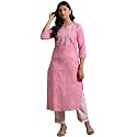 Libas Womens Printed Cotton Straight Kurta With