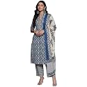 Libas Womens Printed Cotton Straight Kurta With