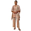 Libas Womens Printed Silk Blend Co-ord Set