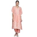 Libas Womens Printed Silk Blend Kaftan Kurta