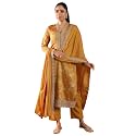 Libas Womens Printed Silk Blend Straight Kurta