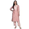 Libas Womens Printed Silk Blend Straight Kurta