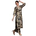 Libas Womens Printed Silk Blend Straight Kurta