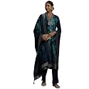 Libas Womens Printed Silk Blend Straight Kurta