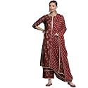 Libas Womens Printed Silk Blend Straight Kurta