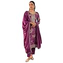Libas Womens Printed Silk Blend Straight Kurta