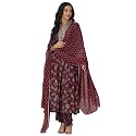 Libas Womens Printed Silk Blend Straight Kurta