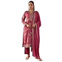 Libas Womens Printed Silk Blend Straight Kurta