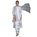 Libas Womens Self Design Silk Blend Straight