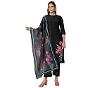Libas Womens Self Design Silk Blend Straight