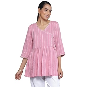 Libas Womens Woven Design Cotton Blend A
