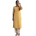 Libas Womens Woven Design Cotton Straight Kurta