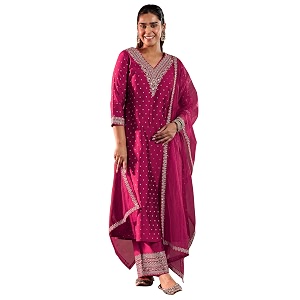 Libas Womens Woven Design Silk Blend A