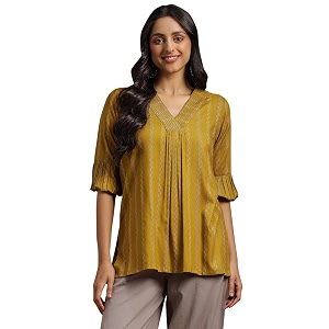 libas woven design rayon straight kurti for women