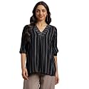Libas Woven Design Rayon Straight Kurti for Women