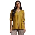 Libas Woven Design Rayon Straight Kurti for Women