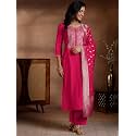 Libas Yoke Design Silk blend Straight Kurta