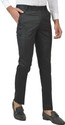Libby's Men Slim Fit Black Cotton Blend Trousers