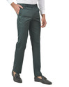 Libby's Men Slim Fit Black Cotton Blend Trousers