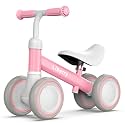 Liberry Baby Balance Bike Ride Toy for 1 2 Years Old Adjustable Seat, Pink