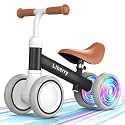 Liberry Baby Balance Bike Ride Toy for 1 2 Years Old Light Up Wheels, Black