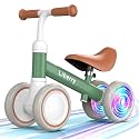 Liberry Baby Balance Bike Ride Toy for 1 2 Years Old Light Up Wheels, Green
