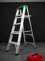 LIBERTI 4 Step Ladder for Home | 5ft | Foldable with Anti Slip Steps Aluminium Ladder (Tool Tray)