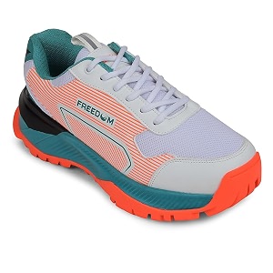 Liberty Freedom Orange Yellow Cricket Shoes