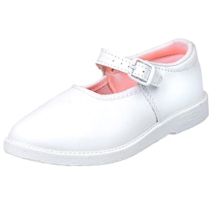 Liberty Girls Black White School Shoes