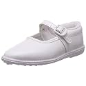 Liberty Girls Black &amp; White School Shoes