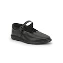 Liberty Girls Black & White School Shoes