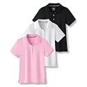Liberty Pro 3 Pack Youth Girls Short Sleeve Golf Polo Shirts