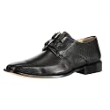 Mens Genuine Leather Classic Tread Design Lace Up Oxford Dress Shoes