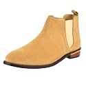 LIBERTYZENO Mens Suede Leather High Ankle Casual Chelsea Boots