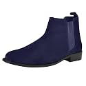 LIBERTYZENO Mens Suede Leather High Ankle Casual Chelsea Boots
