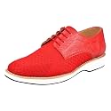Mens Textile &amp; Lizard Print Genuine Leather Lace Up Casual &amp; Party Shoes