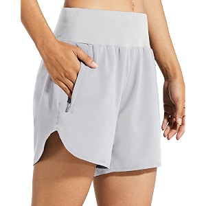 libin women39s 5 inches athletic running shorts with liner quick dry workout gym shorts for lounge sports with zipper pockets
