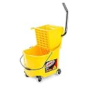 Libman Commercial 933 26 Quart Mop Bucket and Wringer, 36" Length, 16" Width, Yellow