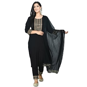 Liboza Salwar Suit Set with Dupatta for