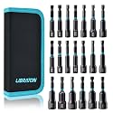 LIBRATON 20PCS Magnetic Nut Driver Set, Impact Drill Driver Bit Set 1/4"