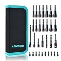 LIBRATON 31PCS Magnetic Nut Driver Set, Impact Drill Driver Bit Set 1/4"