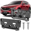 License Plate Bracket Accessories for Mazda CX-5 2017 2018 2019 2020 2021, Front Bumper License Plate Holder Replacement Frame Black Mount