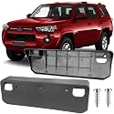 License Plate Bracket Accessories for Toyota 4Runner 2014 2015 2016 2017 2018 2019 2020 2021 2022 2023 2024, Front Bumper License Plate Holder Replacement Frame Black Mount Type A