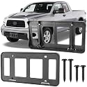 License Plate Bracket Accessories for Toyota Tundra 2007 2008 2009 2010 2011 2012 2013, Front Bumper License Plate Holder Replacement Frame Black Mount