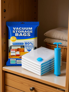 lichee space saver compression sealer bags with manual pump hanging storage vacuum bags travel storage vacuum bags