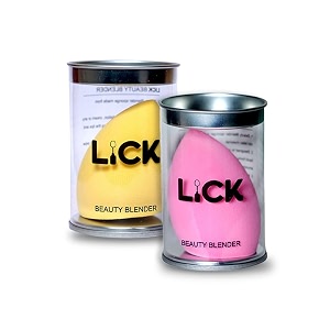 lick makeup beauty blender puff sponge for liquid foundation creams and powders latex free wet and dry makeup yellow amp pink