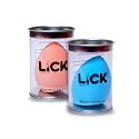 Lick Peach &amp; Blue Makeup Beauty Blender Latex Free Puff Sponge Dermatologically Tested | Precise Blending For Dry and Wet Use Contour, Concealer, Highlight, Blender and Foundation