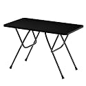 LIDBOX Multi-Purpose Foldable and Portable 2-Seater Dining Table | Engineered Plywood Top &amp; Powder Coated Finish | Compact Dining Table for Home &amp; Kitchen (W Black)
